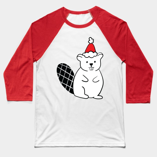 Christmas Beaver Baseball T-Shirt by holidaystore